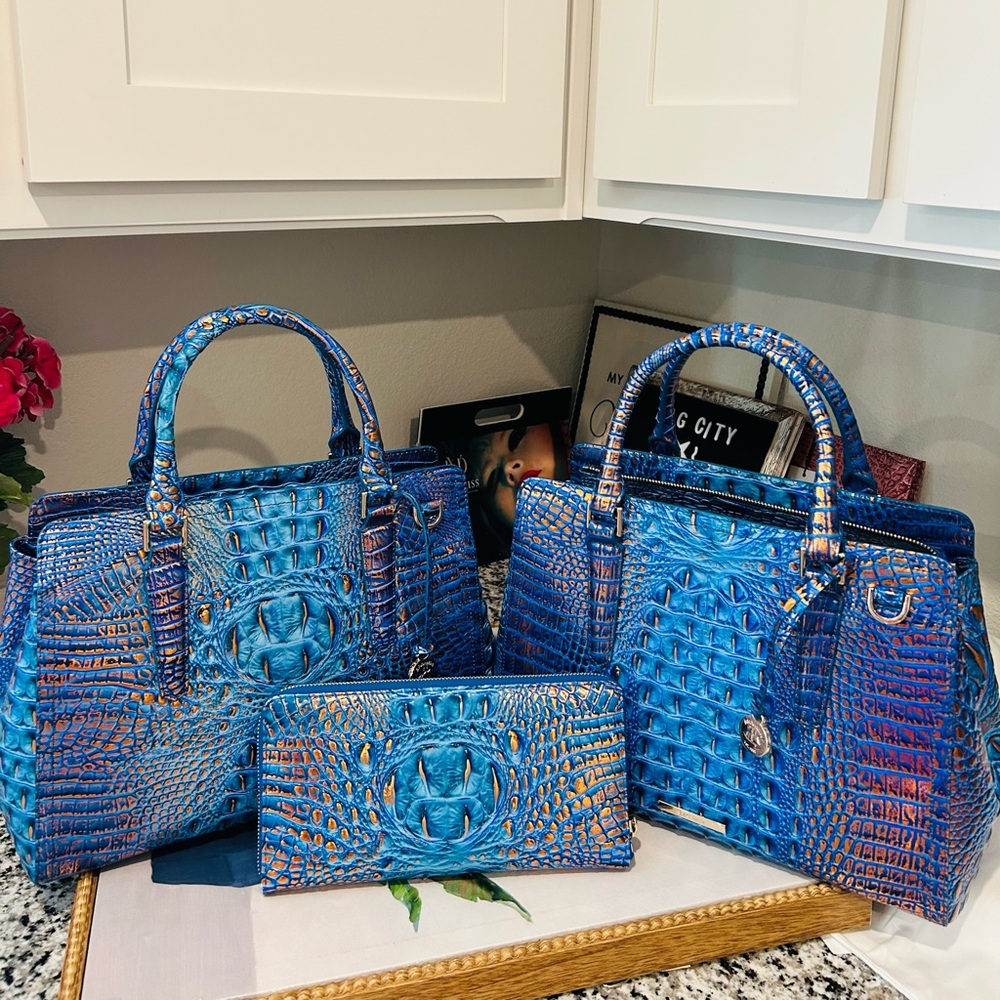 Brahmin Deep Azure Finley and Skyler Wallet